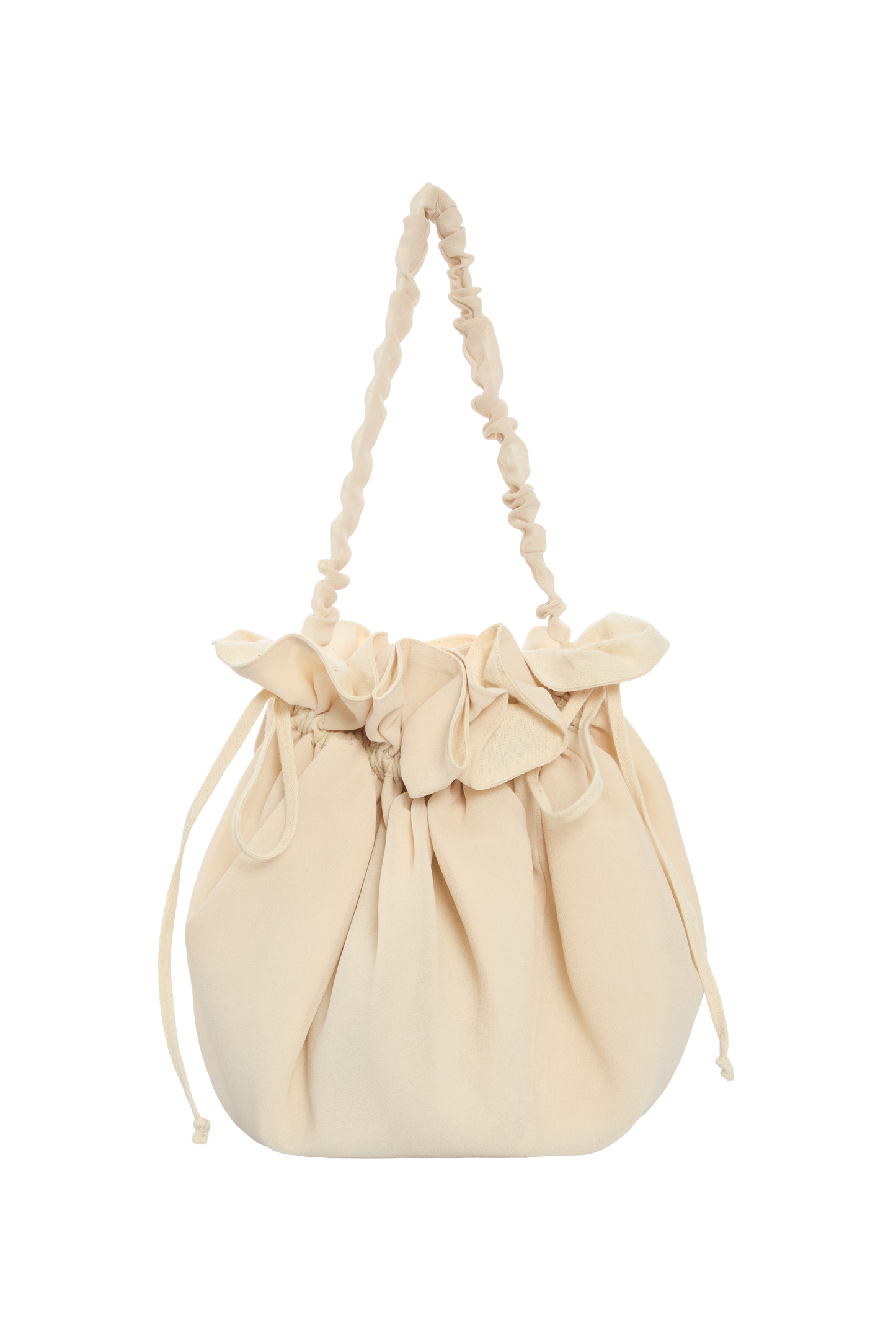 Bag with Ties in Beige