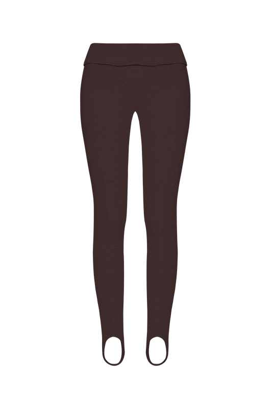 Leggings with Wavе in Brown