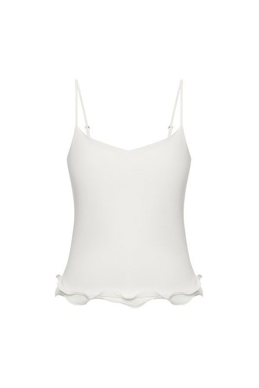 Double Tank with Waves in White