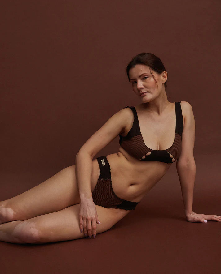 Draped Top in Brown