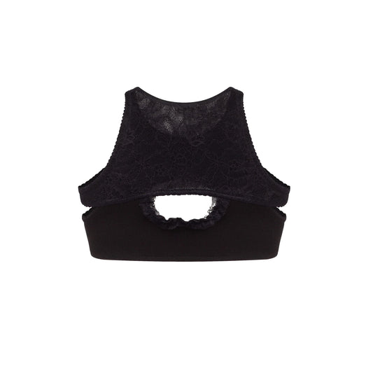 Double Top with Lace in Black