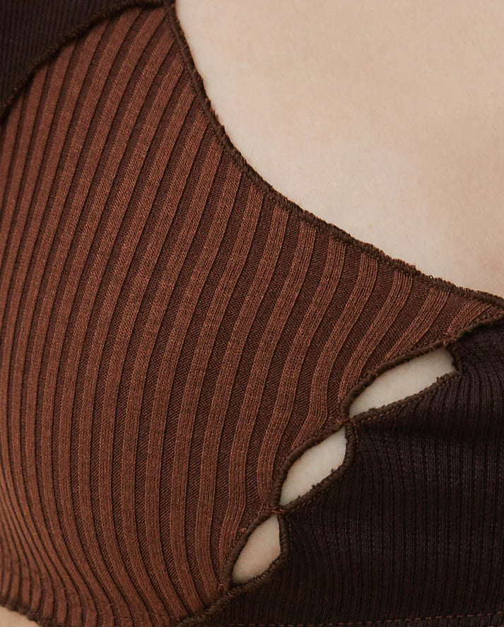 Draped Top in Brown