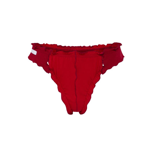 Iconic Wavy Thong in Burgundy