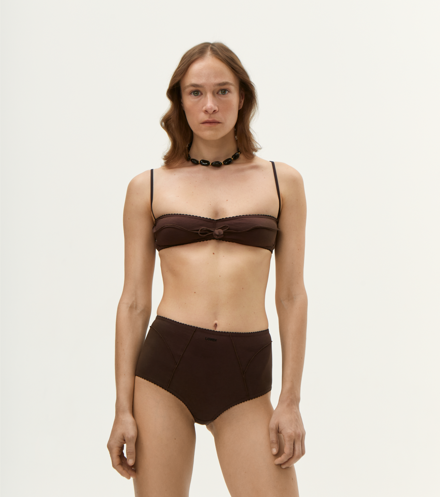 Bralette with Wave in Brown