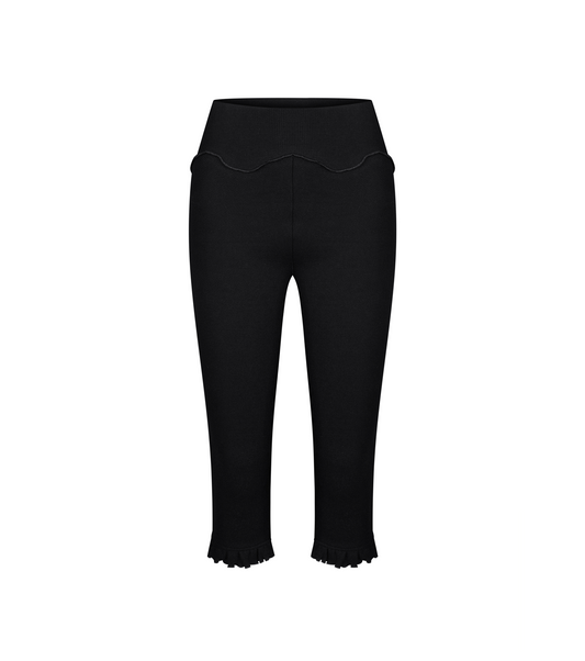 Wavy Capri Pants in Black