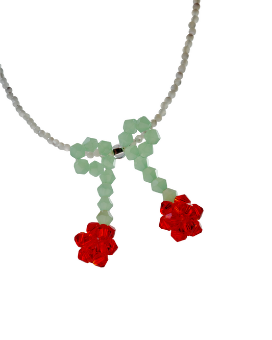 Necklace Red Cherry