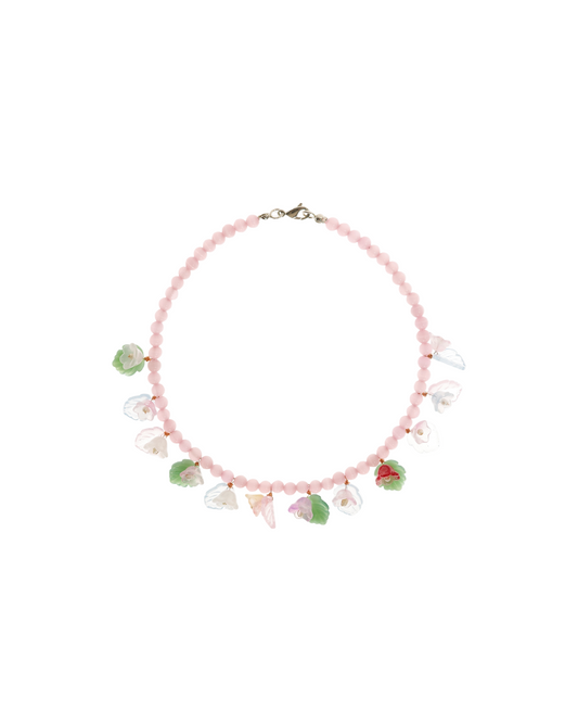 Necklace Glass Flowers