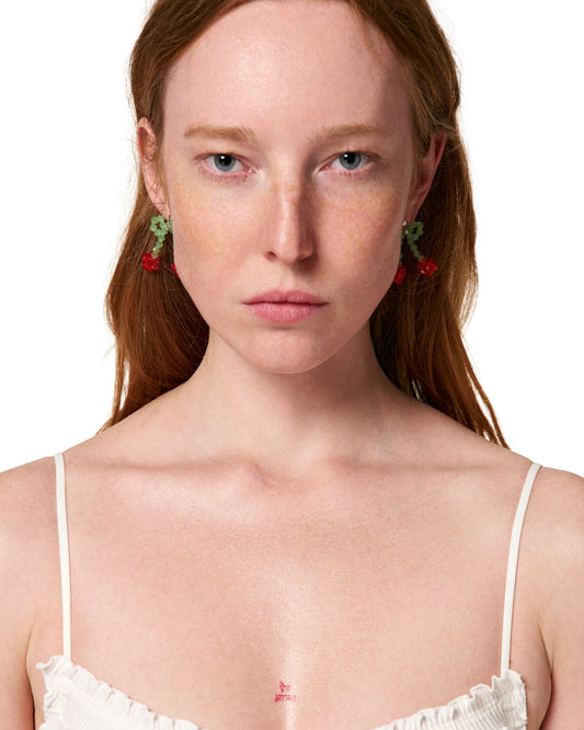 Earrings Red Cherry