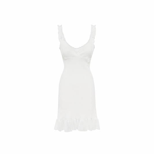 Dress with Skirt in White