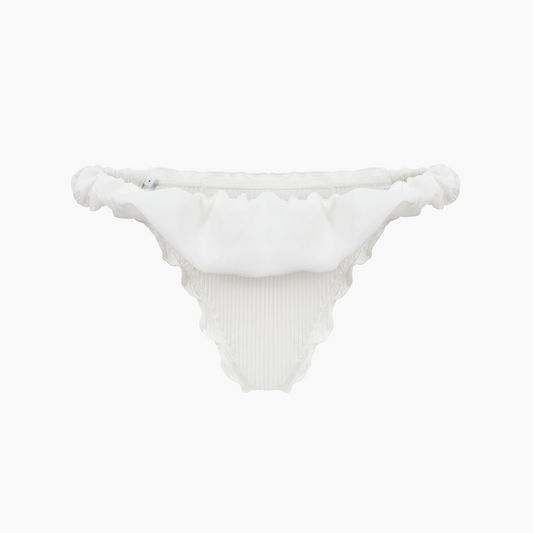Thong with silk frills