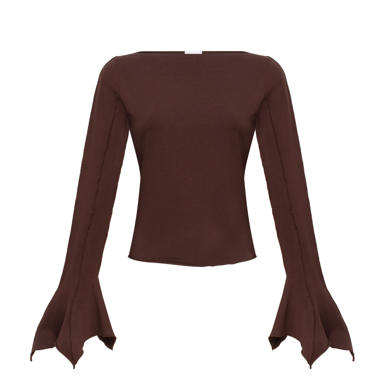 Drape Long-Sleeve in Brown