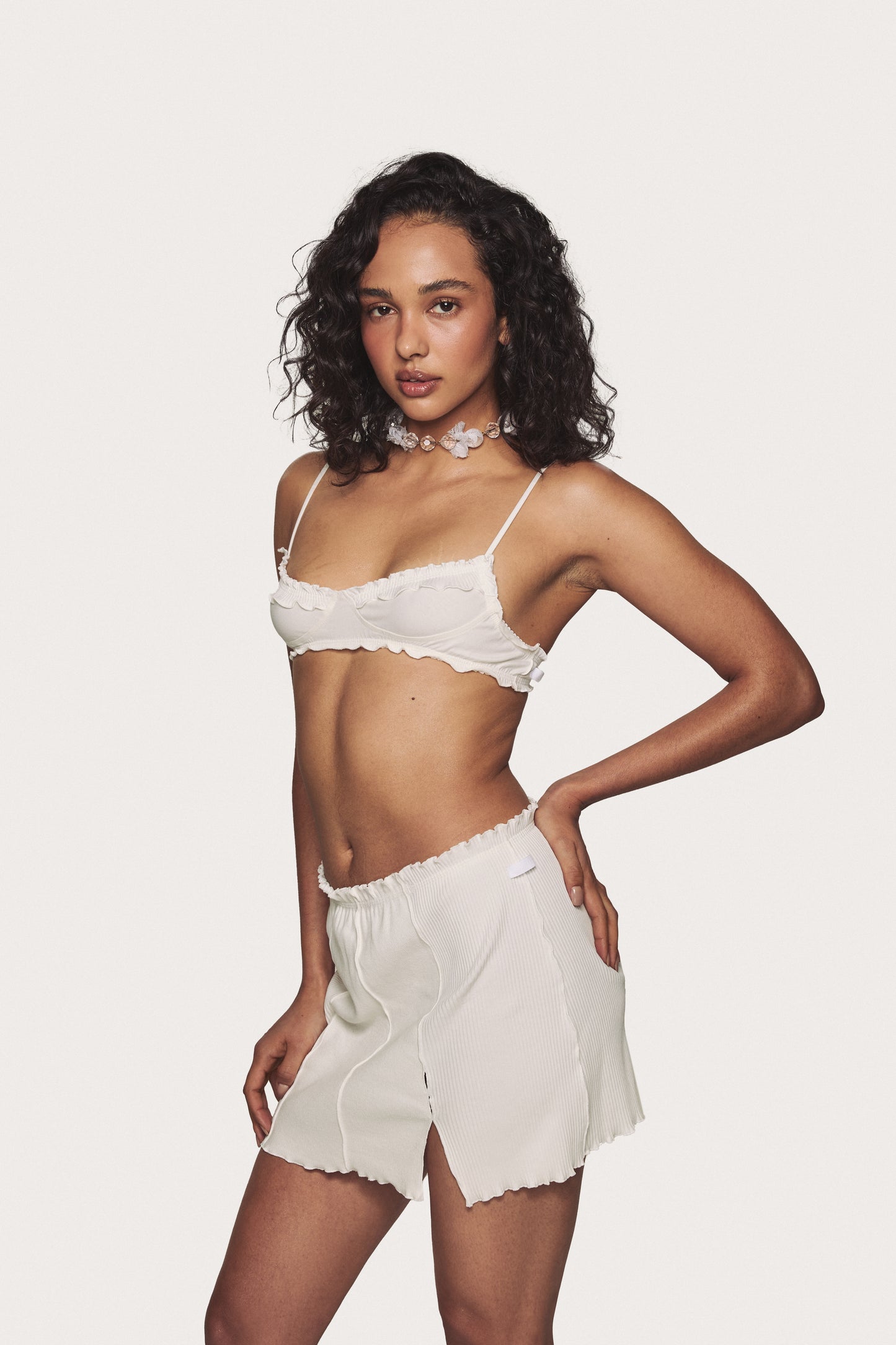 Wavy Bralette in White