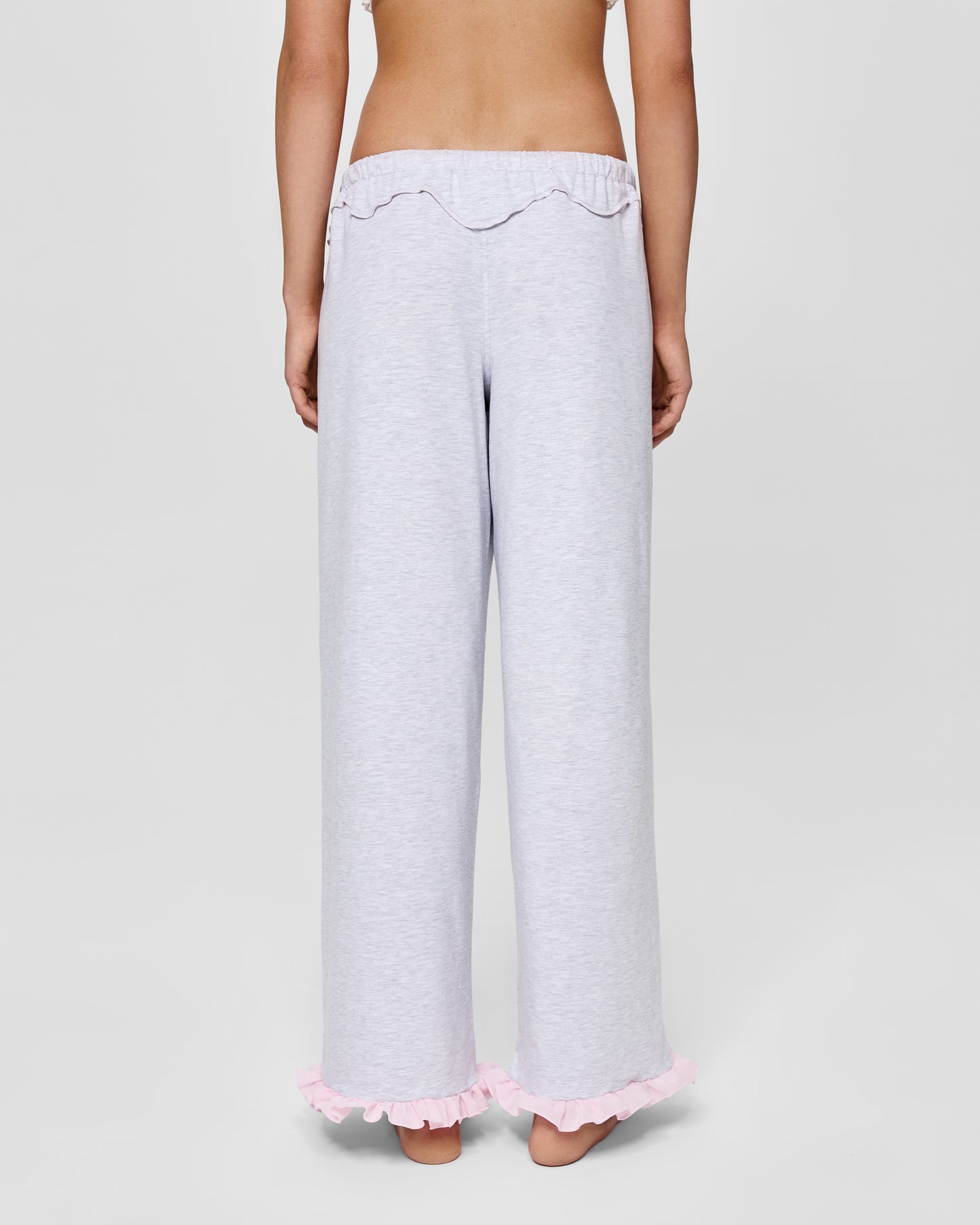 Pants with Heart and Swan in Grey