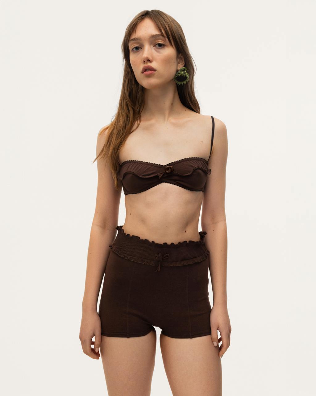 Bralette with Wave in Brown