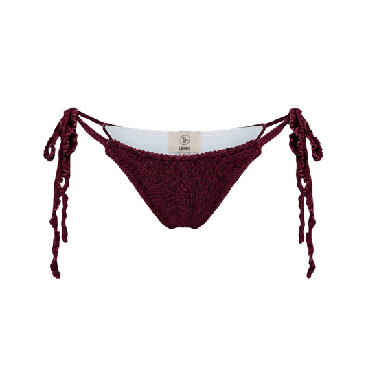 Bikini bottoms with ties in brown