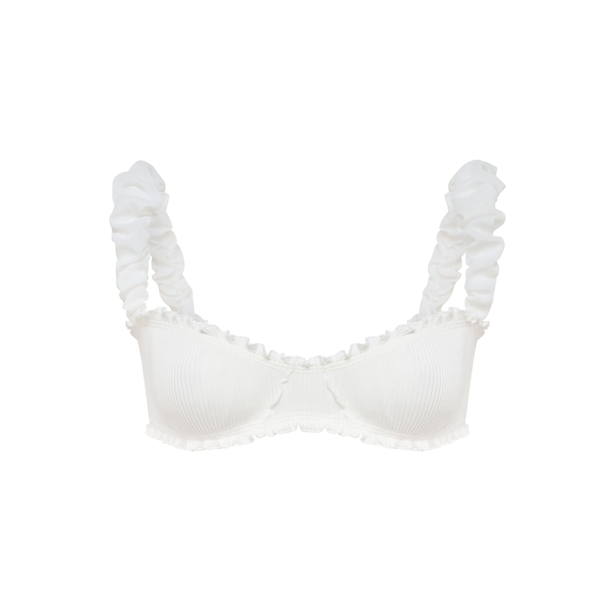 THETOE Brienner Frills Top ivory 美品 Bralette with Frills in White - Buy in Ukraine | LONDI