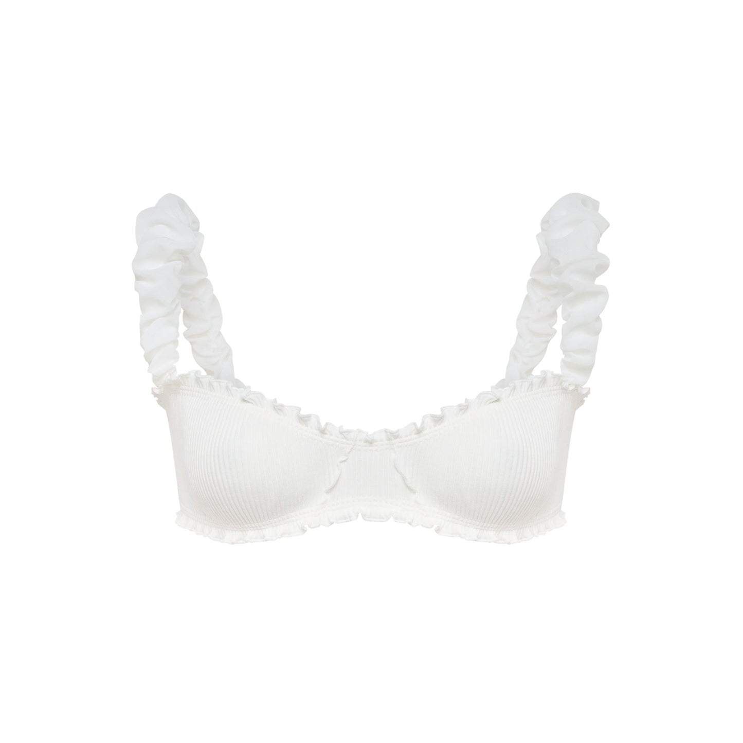 Bralette with Frills in White