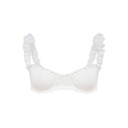 Bralette with Frills in White