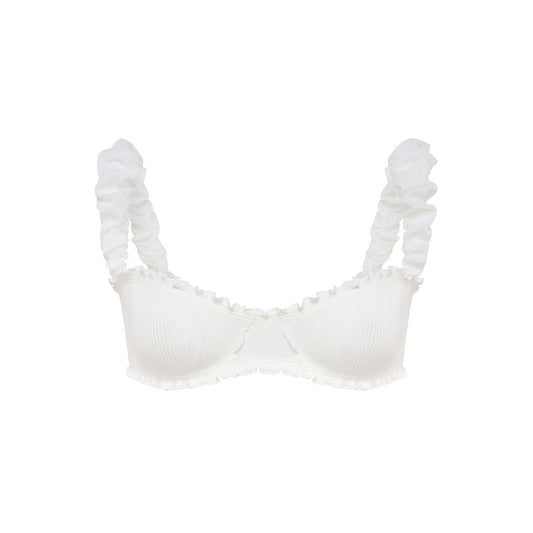 Bralette with Frills in White