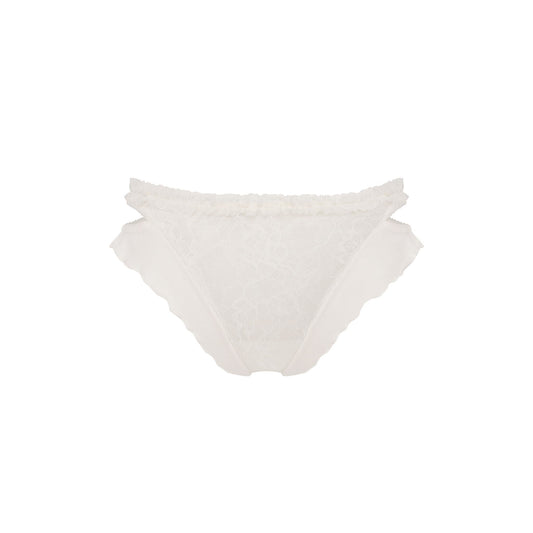 Double Tanga Panties with Lace in White