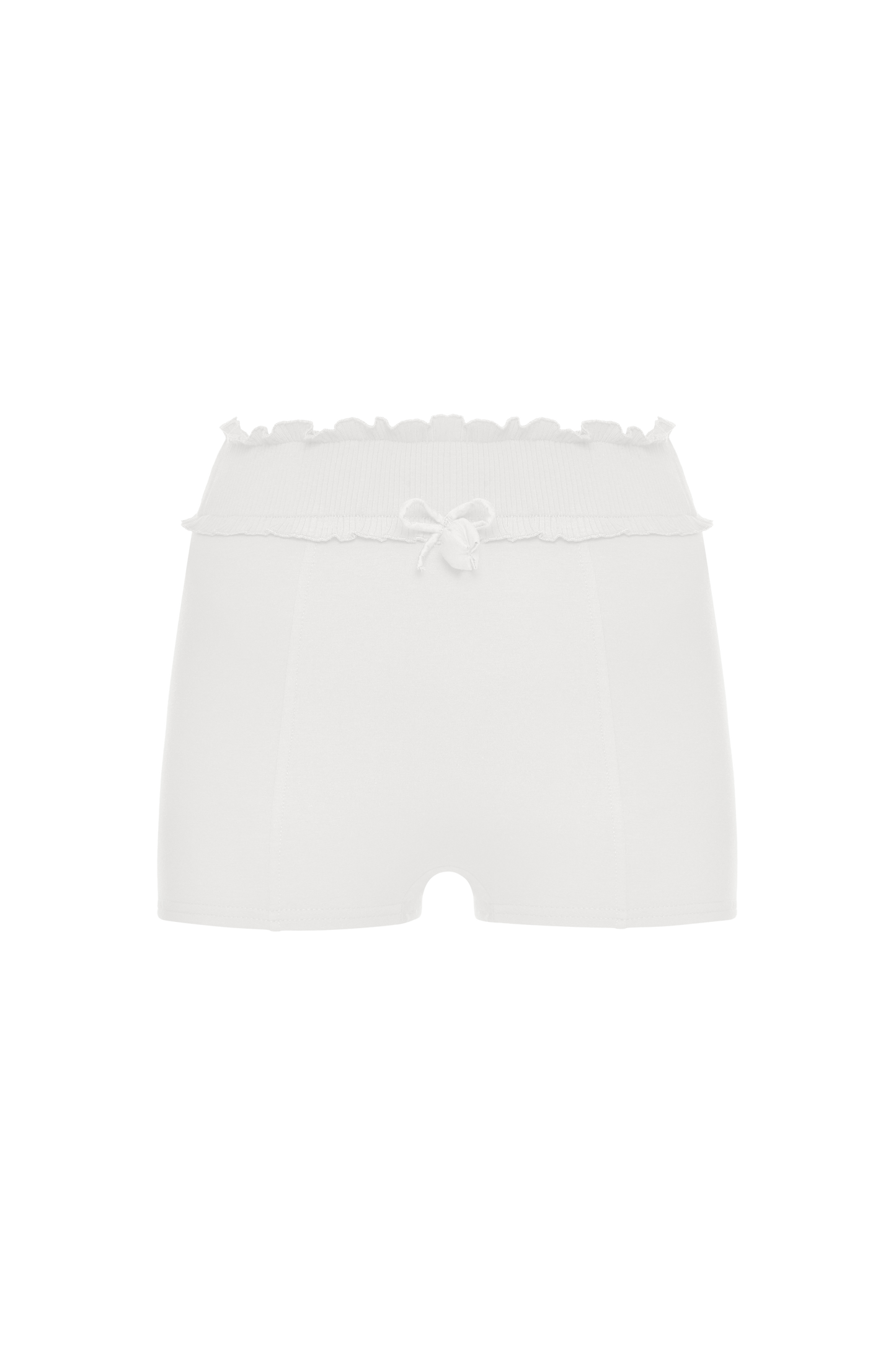 Shorts with Waistband in White