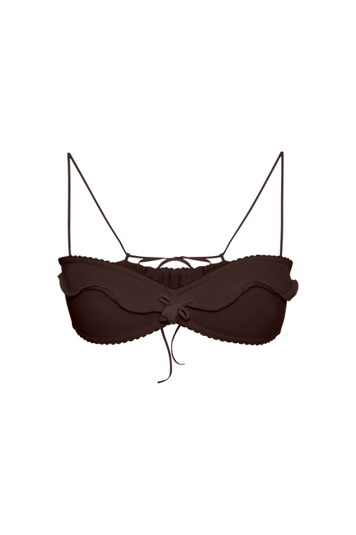 Bralette with Wave in Brown