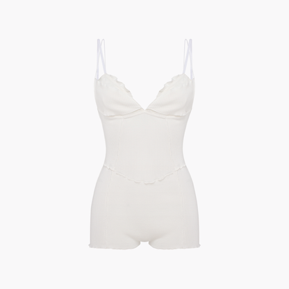 Bodysuit with Layers in White