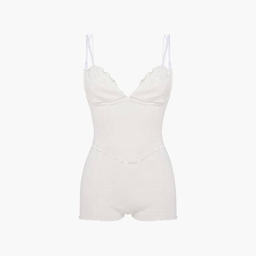 Bodysuit with Layers in White