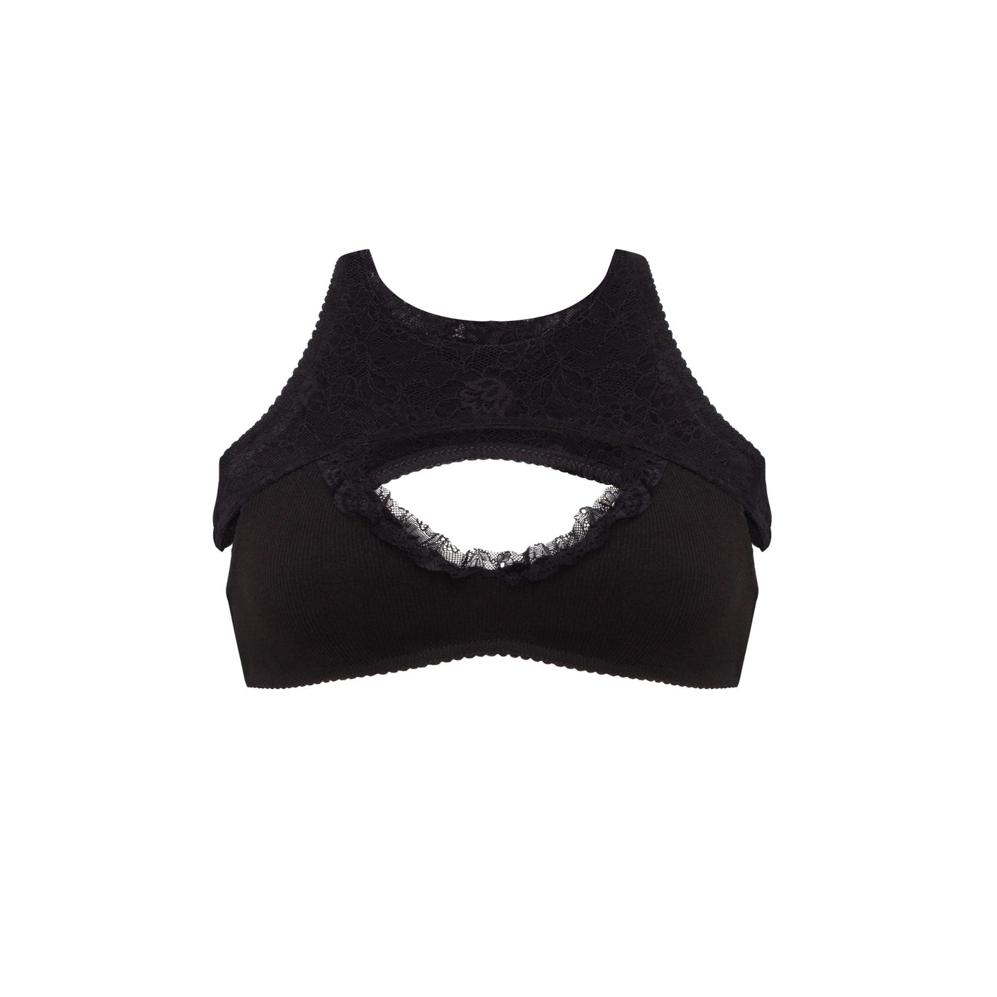Double Top with Lace in Black