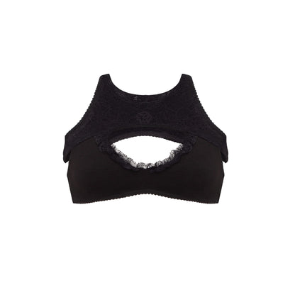 Double Top with Lace in Black