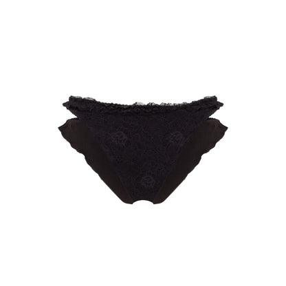 Double Tanga Panties with Lace in Black