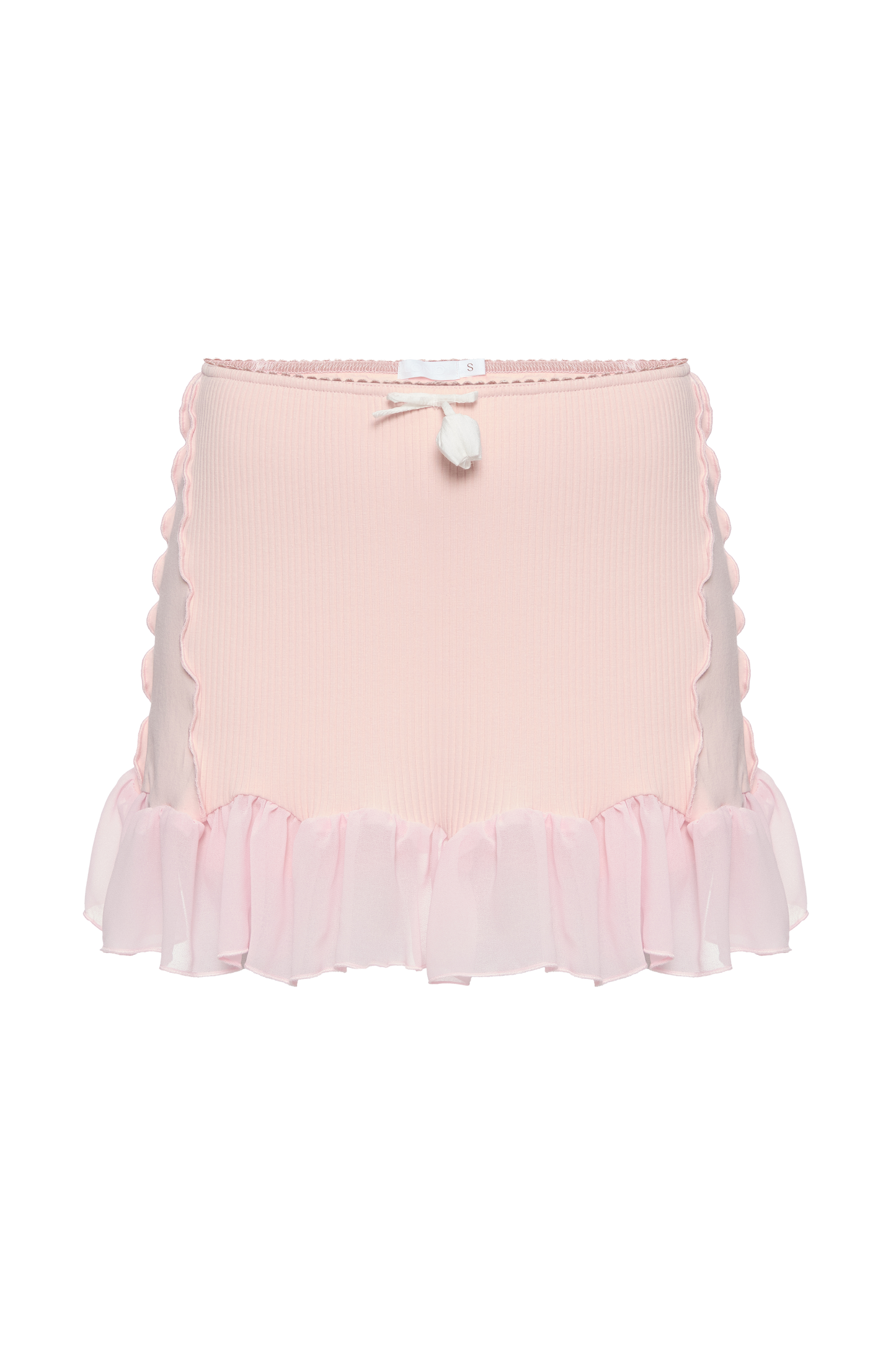 Skirt with Ruffles in Pink