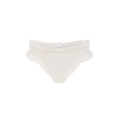 Double Tanga Panties with Lace in White