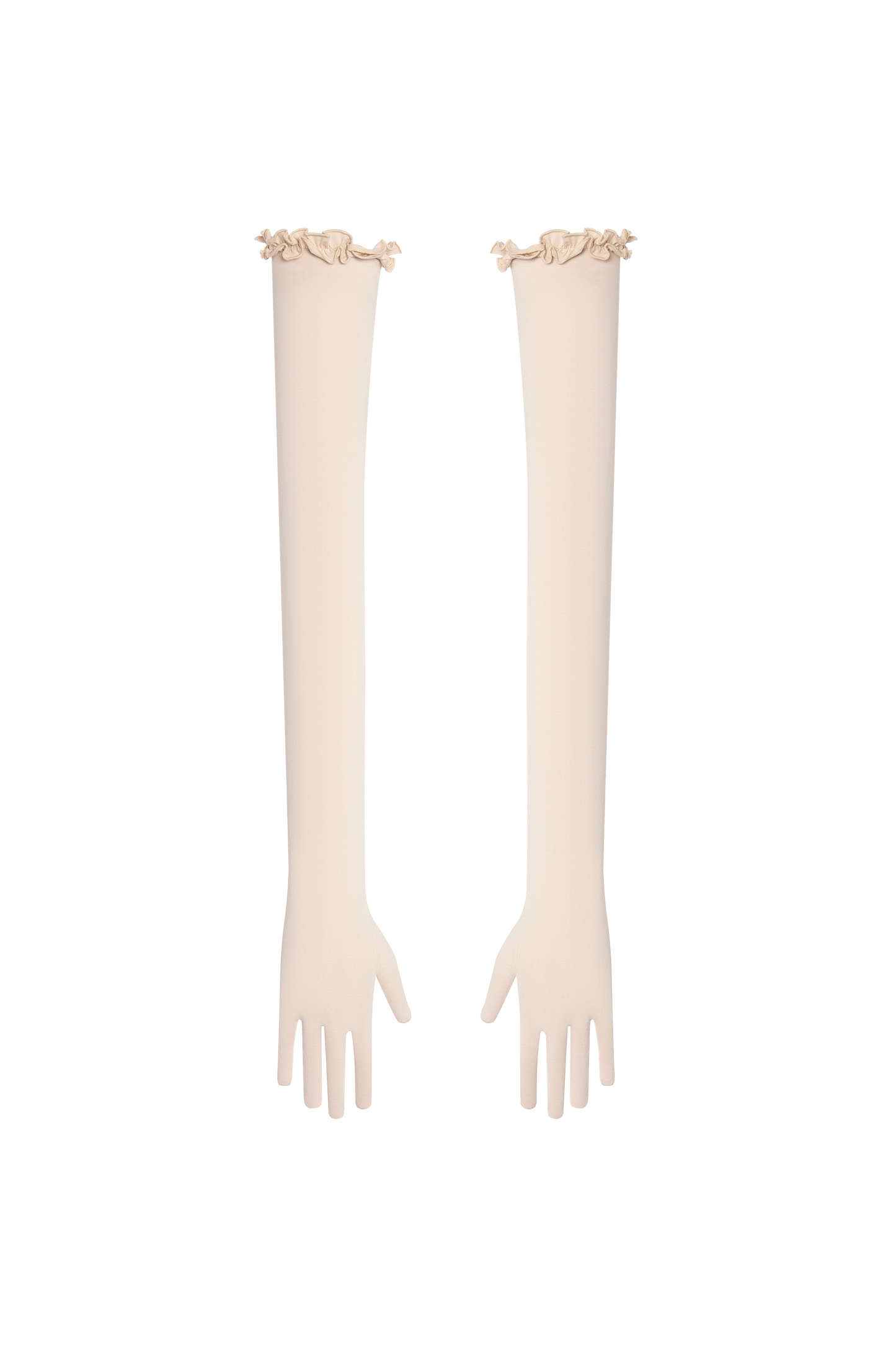 Gloves with Waves in Beige