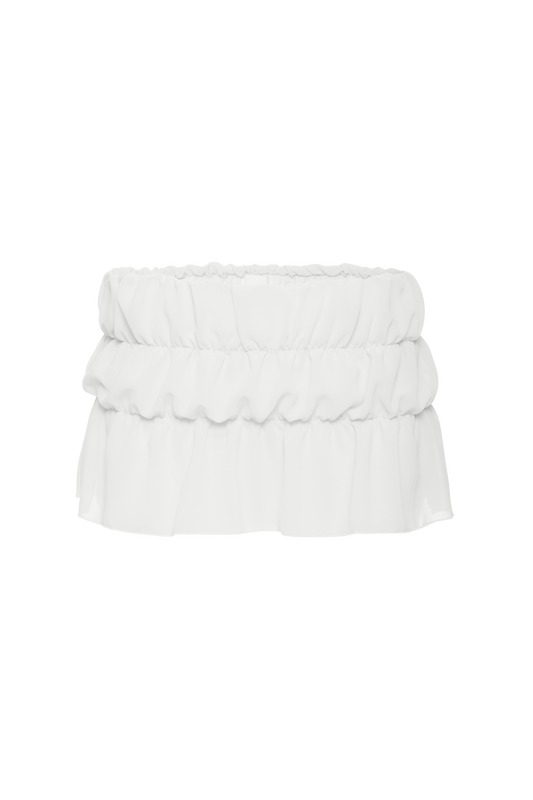 Skort with Layers in White