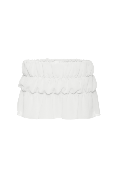 Skort with Layers in White