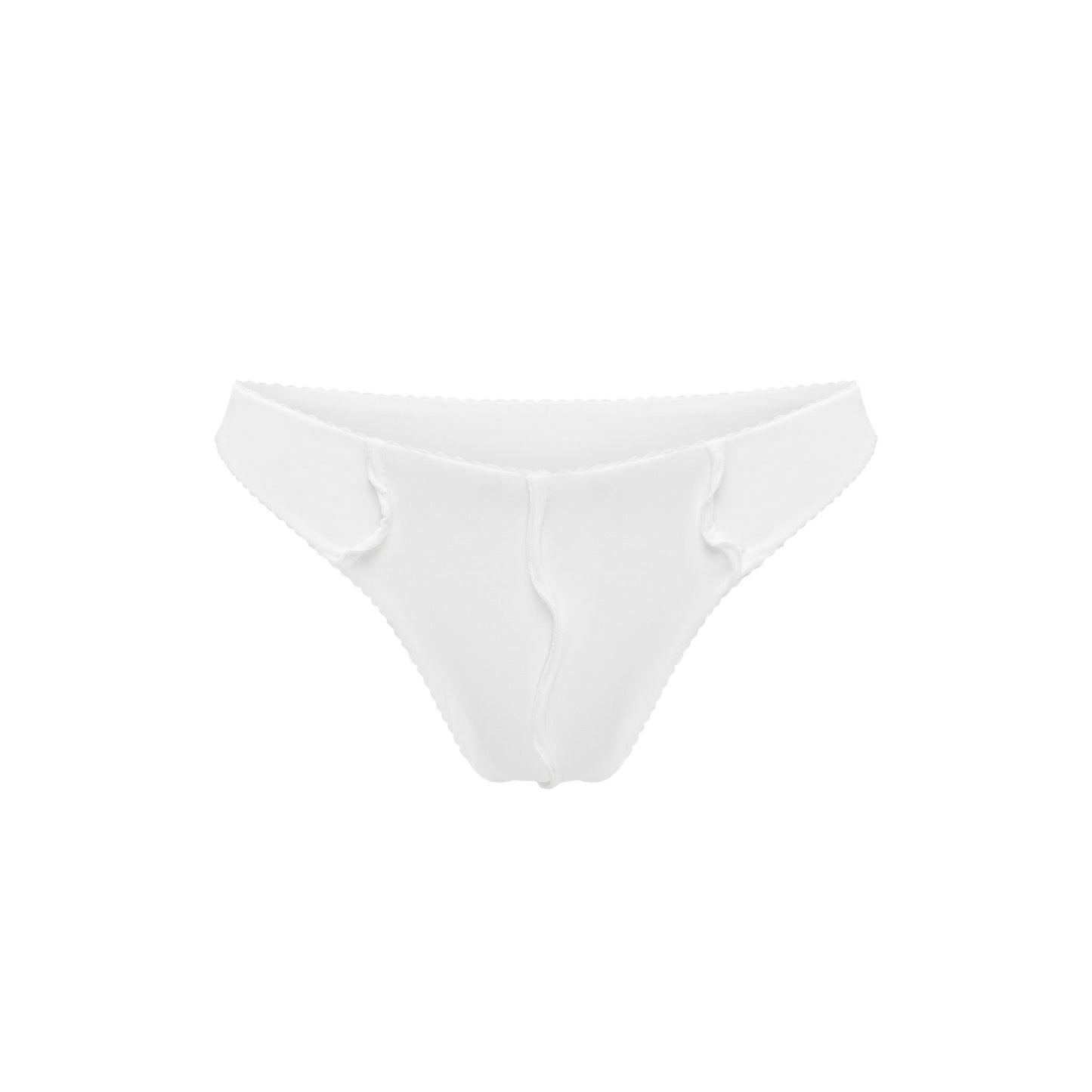 Bikini Bottoms with Waves in White