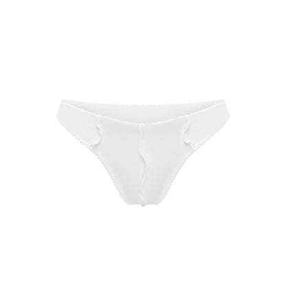Bikini Bottoms with Waves in White