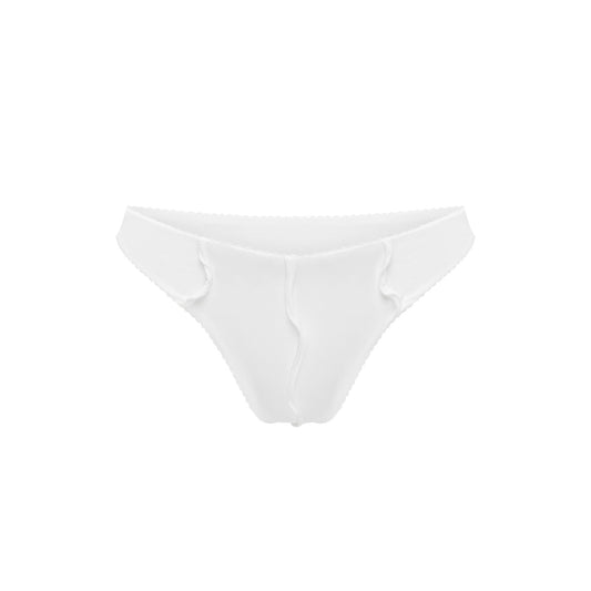Bikini Bottoms with Waves in White
