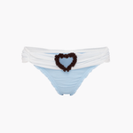 Tanga with Heart and Ruffles in Blue