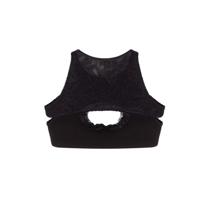 Double Top with Lace in Black