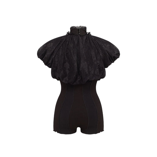 Jumpsuit with Voluminous Bust in Black