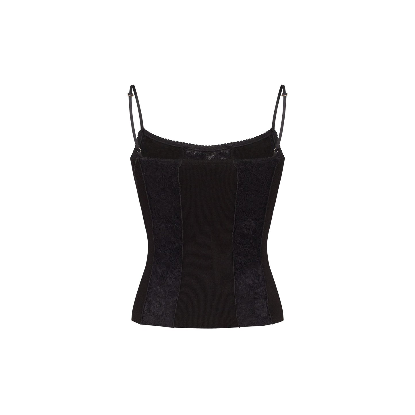 Tank Top with Lace in Black