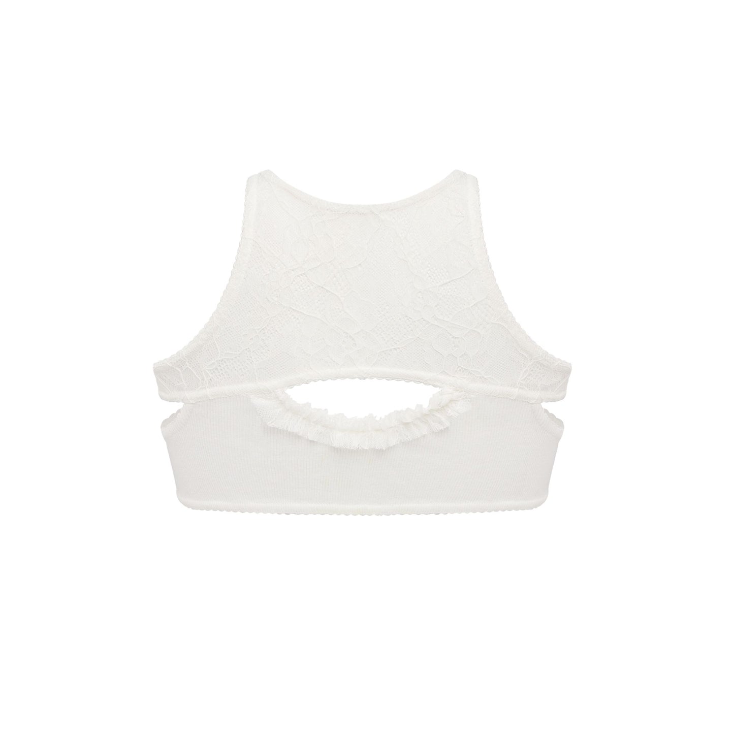 Double Top with Lace in White