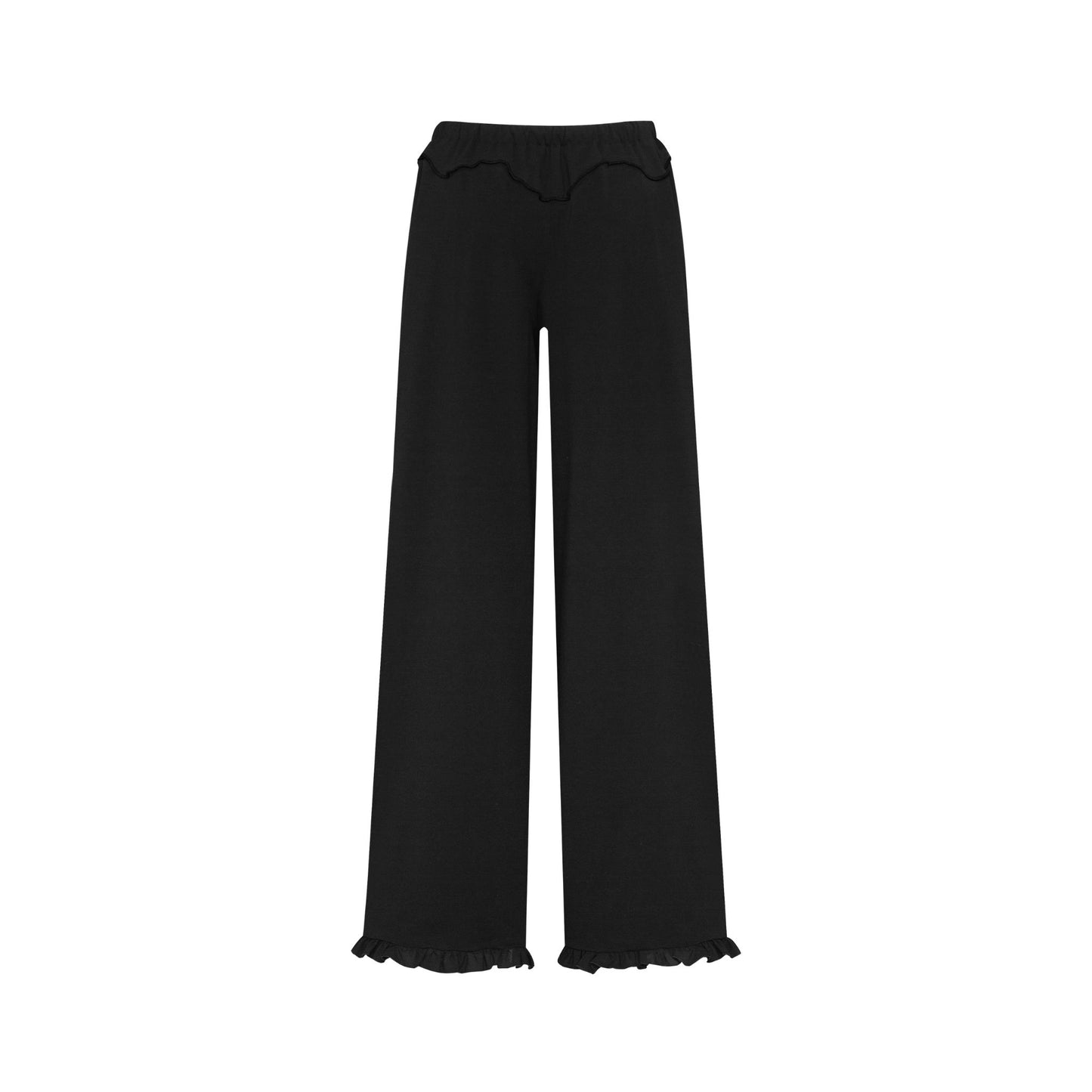 Pants with Heart and Swan in Black