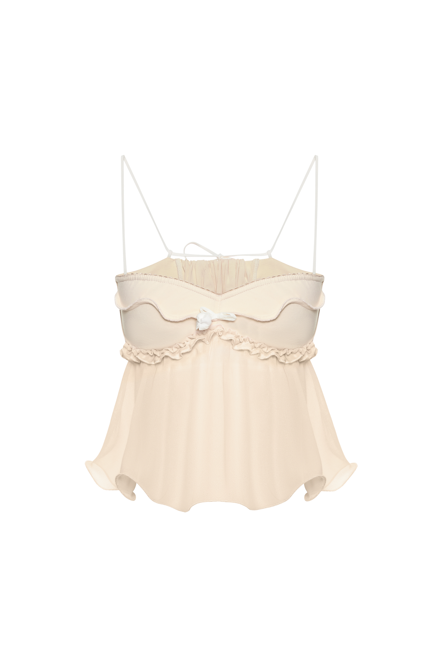 Top with Wave in Beige