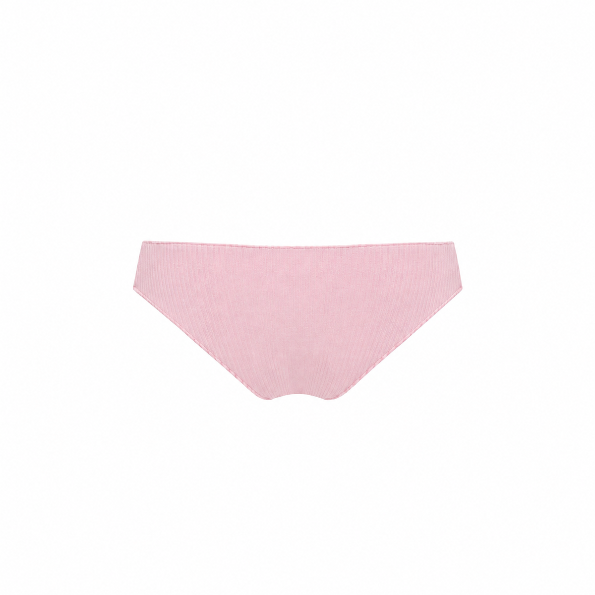 Pink seamless tanga underwear, low-rise cut with smooth, seamless finish
