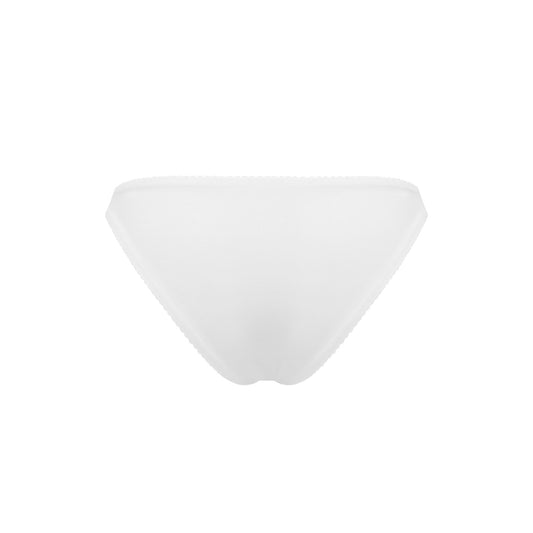 Bikini Bottoms with Waves in White