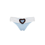 Tanga with Heart and Ruffles in Blue