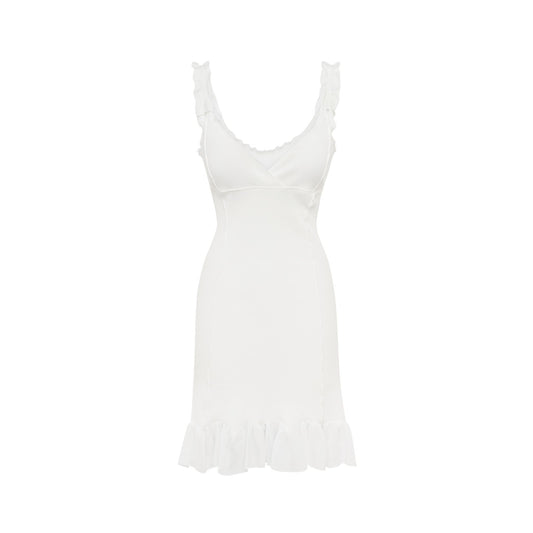 Dress with Skirt in White